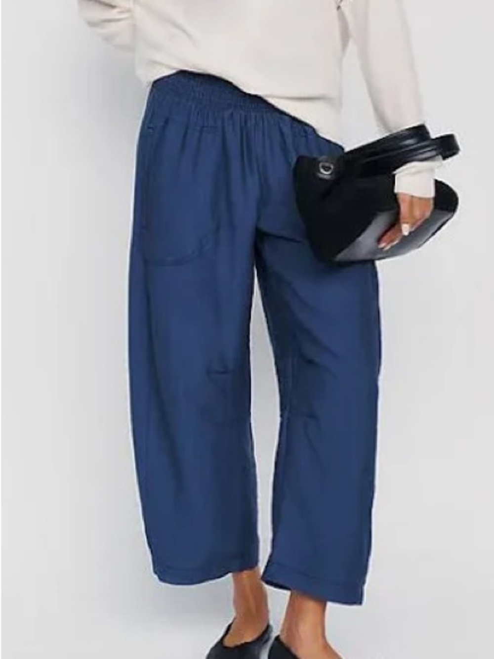Pilcro Reese Smocked Pull-On Barrel Pants